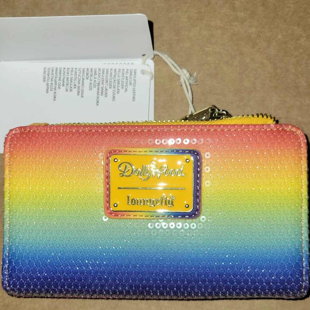 Loungefly Dollywood Rainbow Sequin Butterfly Matching Set. Nwt. Price Is Firm